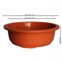 10 Inch bonsai round teracotta color
