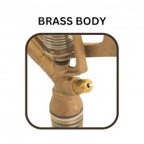 Brass Sprinkler, Water Sprinkler for Gardening, Agriculture & Irrigation, 360 Degree Rotation, 3/4 inch, 20 feet Radius Range, Heavy-Duty Metal Sprinkler
