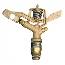 Brass Sprinkler, Water Sprinkler for Gardening, Agriculture & Irrigation, 360 Degree Rotation, 3/4 inch, 20 feet Radius Range, Heavy-Duty Metal Sprinkler
