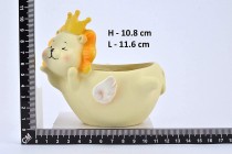 Handmade Cute Lion Resin Flower Pot Succulent Planter (Without Plant)