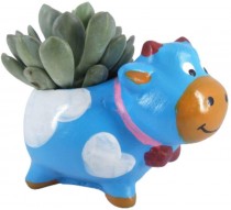 Cow Shape Resin Planter Pot with Drainage for Succulent