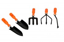 FALCON Tools Set of 5 Pieces Weeder, Cultivator, Big Trowel, Small Trowel, Garden Fork.