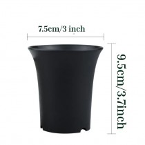 3 Inch Round Tall Pot For Cacti&Adenium Black Color