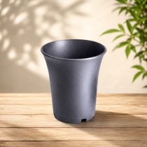 4.2 Inch Tall Round Adenium & Succulent Pot Black Color