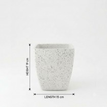 6 Inch Nexus Pot Marble white color