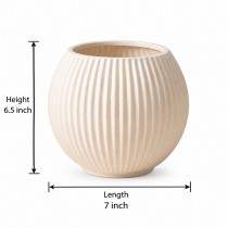 7 inch pumpkin pot white color