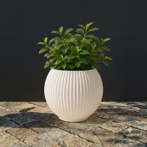 7 inch pumpkin pot white color