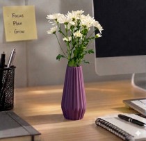  8 Inch Kohinoor Vase Purple  Color