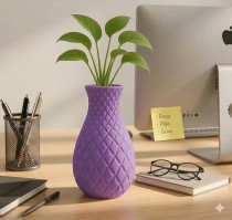  8 Inch Reno Vase Purple Colour for home Decor