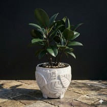 8 inch Leaf Pot white  colour