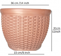 10 inch matt classic pot brown colour