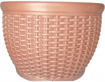 10 inch matt classic pot brown colour