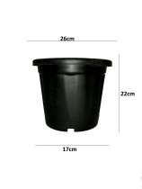 10 Inch Nursery Black Pot