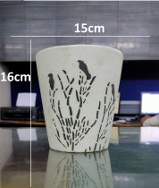 6 Inch Cylindrical Shape Ceramic Handmead Design Pot