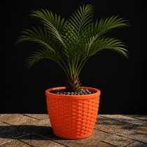 8 inch matt classic pot red colour