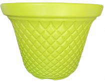 10 inch velvet pot green colour