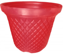 10 inch velvet pot red colour