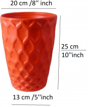 10 inch royal pot red colour