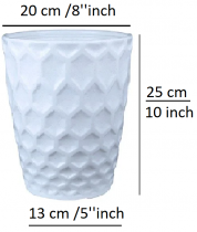10 inch royal pot white colour 