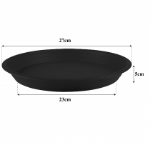 9 Inch Plastic bottom tray -Black colour