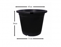 18 Inch Nursery Black Pot