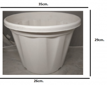 14 Inch Nursery White Pot