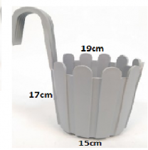 7 Inch Fence Hook Railing Pot
