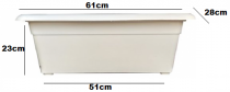  24 Inch Rectangle Window Planter -white colour