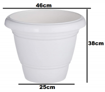 18 Inch Plastic Pot -white colour