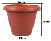 18 Inch Plastic Pot -Brown colour