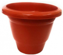8 Inch Plastic Pot -Brown colour