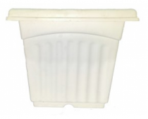 12 Inch Super Square pot -white colour