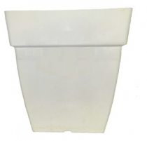 12 Inch Plastic Square Pot -white color