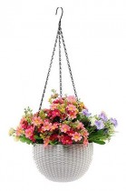 8 Inch Hanging Euro Basket -white color