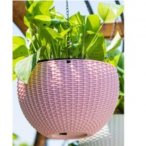 8 Inch Hanging Euro Basket -pink color