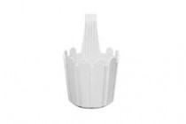 7 Inch fence hook railing pot -white colour