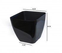 4 Number Square Nursery Black Pot 