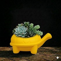 Tortoise pot yellow color