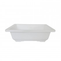 9 Inch Bonsai Square pot white color