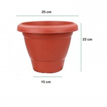 Premium Plastic 10 Inch Pot Brown