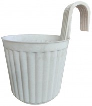 7 Inch Hook Railing Pot White Color