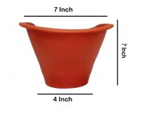 Plastic 7 Inches Hook pot in multi color