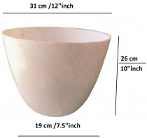 12 inch orchid round pot white colour 