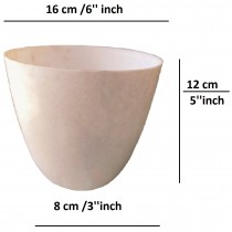 6 inch orchid round  pot white colour