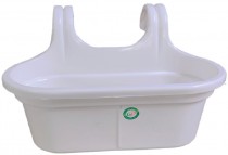 14 inch Double Hook pot white colour