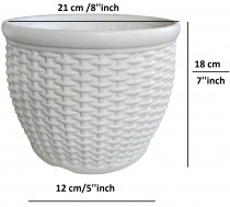 8 inch matt classic pot white colour