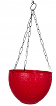 6 inch Hexa Hanging Basket Red colour 