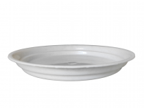 5 inch round bottom tray white color