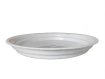 10.5 inch round bottom tray white color