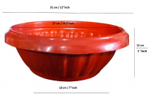12 inch Bonsai Bajaj pot Red colour